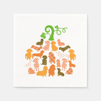 Dachshund The Weenie Witch Tarot Dog Pumpkin Hallo Napkin