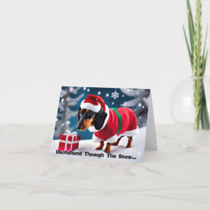 Dachshund Through The Snow... Christmas Card