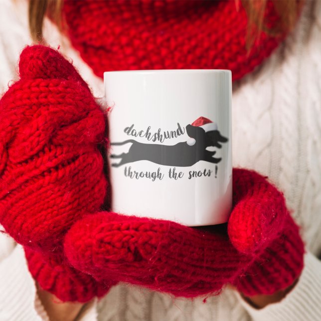 Dachshund through the snow Christmas Holidays Coffee Mug (Creator Uploaded)