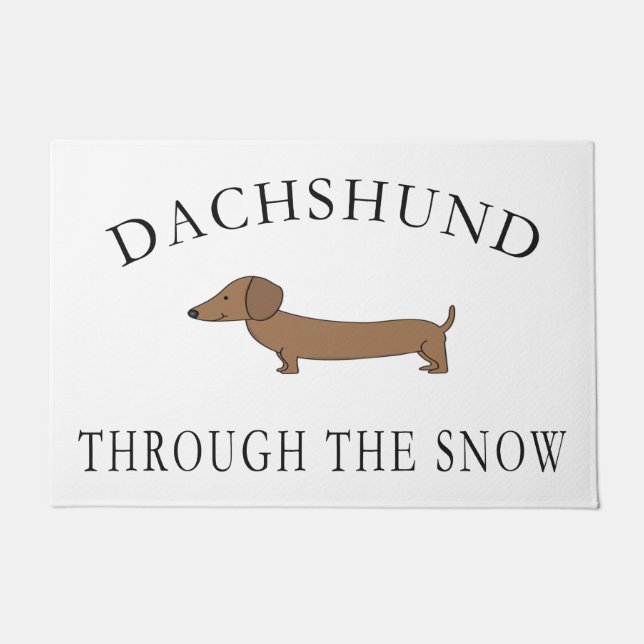 Dachshund Through The Snow Doormat (Front)