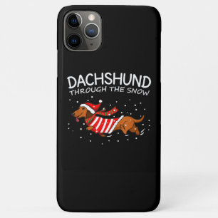 Dachshund Through The Snow Funny Dog Christmas Case-Mate iPhone Case