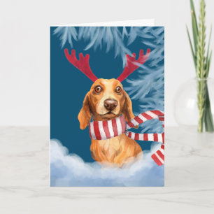 Dachshund Through The Snow Holiday Card