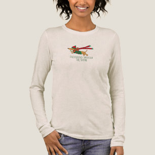 Dachshund Through the Snow Long Sleeve T-Shirt Tri-Blend Shirt