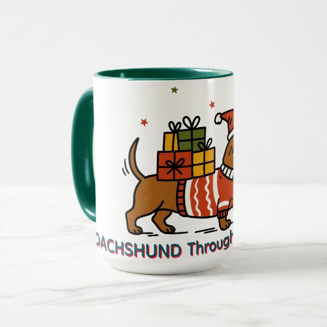 Dachshund Through The Snow  Mug (Front Left)