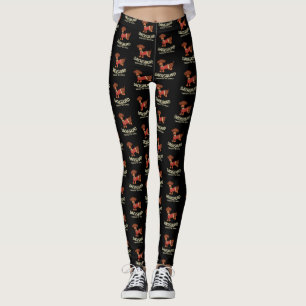 Dachshund Through the Snow Reindeer Dog Christmas Leggings