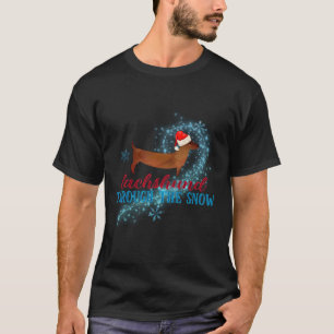 Dachshund Through The Snow Santa Dog Christmas T-Shirt