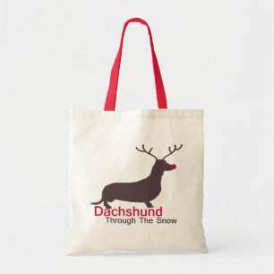 Dachshund Through The Snow Tote Bag