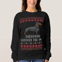 Dachshund Through The Snow Ugly Christmas Sweater