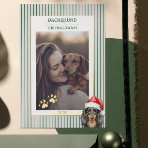 Dachshund through the Snow Watercolor