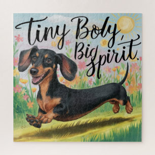 Dachshund Tiny Body, Big Spirit Jigsaw Puzzle