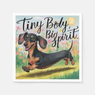 Dachshund Tiny Body, Big Spirit Napkin