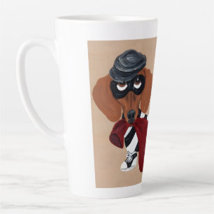 Dachshund Treat Thief Burglar Latte Mug