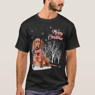 Dachshund Tree Merry Christmas Dachshund Xmas For T-Shirt