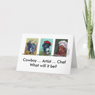 Dachshund Trio graduation card