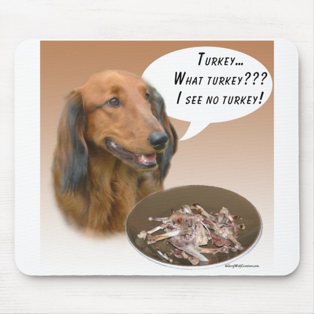 Dachshund Turkey Mouse Pad (Front)