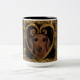DACHSHUND Two-Tone COFFEE MUG
