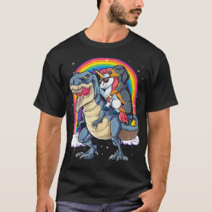 Dachshund Unicorn Riding Dinosaur T re Gifts Women T-Shirt
