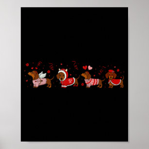 Dachshund Valentine Dachshund Valentine’s Day Saus Poster