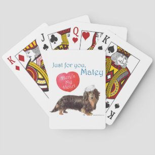 Dachshund Valentine Playing Cards
