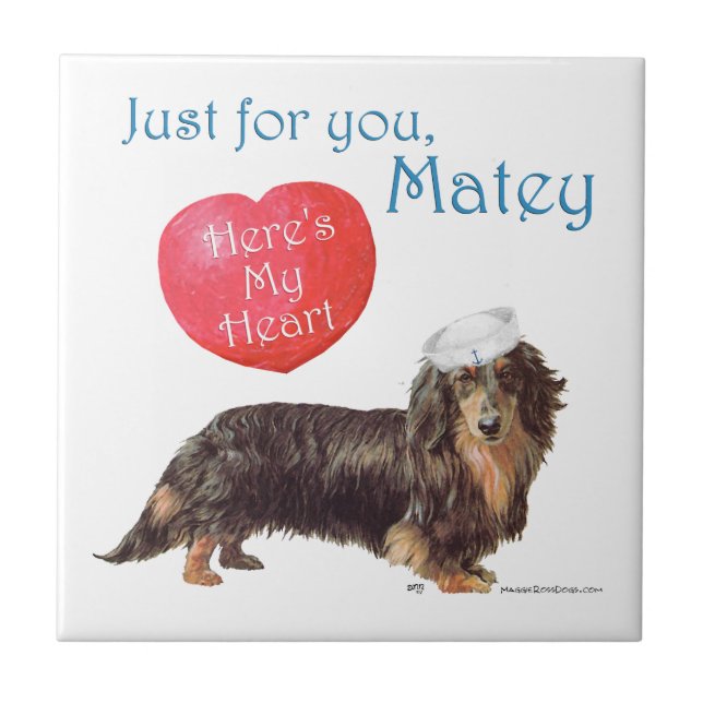 Dachshund Valentine Tile (Front)