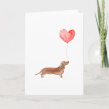 Dachshund Valentines Card, Dog Valentines