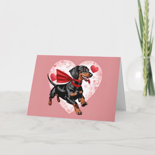 Dachshund Valentine's Day Card (Front)