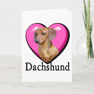 Dachshund Valentines Day Holiday Card