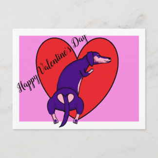 Dachshund Valentine's Day Postcard