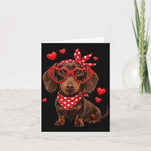 Dachshund Valentines Day Wiener Dog Lover Weenie H Card