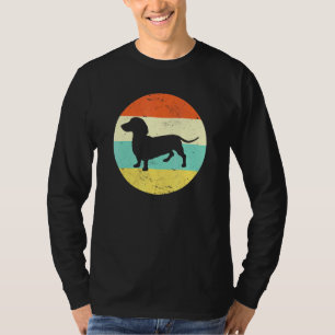 Dachshund Vintage Retro 80s Doxie Dog Mum Dog Dad T-Shirt