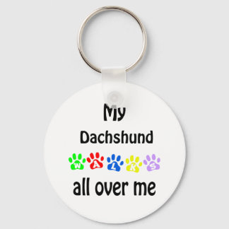 Dachshund Walks Design Key Ring