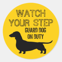 Dachshund Watch Your Step Funny Design