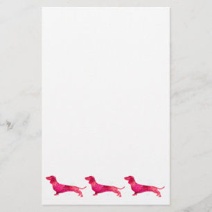 Dachshund - Watercolor Design Stationery
