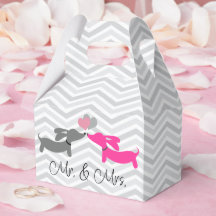Dachshund Wedding Wiener Dog Favour Box