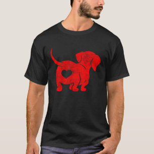 Dachshund Weenie Dog Lover Valentines Day For Wome T-Shirt