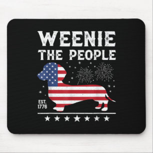 Dachshund Weenie The People Funny American Flag 4t Mouse Pad