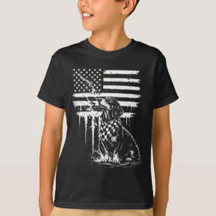 Dachshund weiner american flag 4th of july doxie T-Shirt