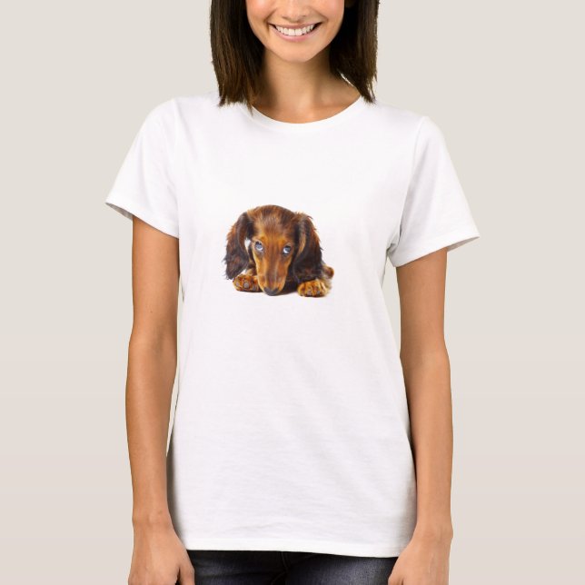 Dachshund Weiner Dog Brown Animal Simple T-Shirt (Front)