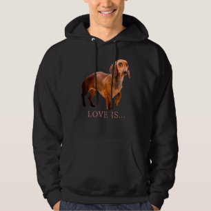 Dachshund Weiner Dog Mum Dad Love Doxie Puppy Cut Hoodie