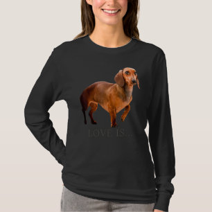 Dachshund Weiner Dog Mum Dad Love Doxie Puppy Cute T-Shirt