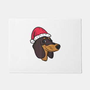 Dachshund Weiner Dog Santa Christmas Doormat