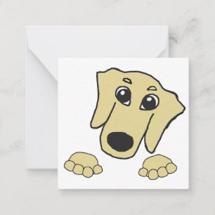 dachshund wheaten cartoon peeking card