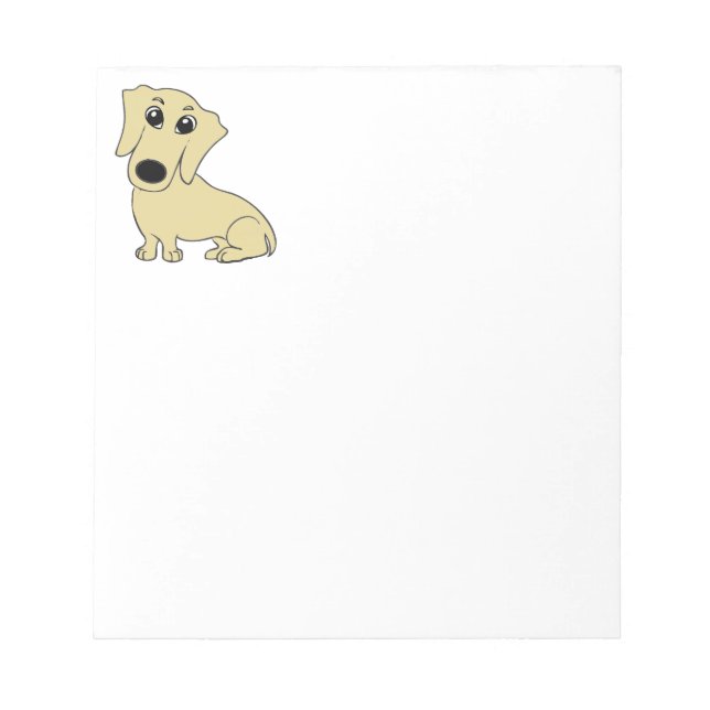 dachshund wheaton cartoon notepad (Front)
