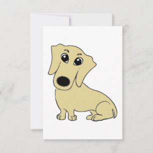 dachshund wheaton cartoon thank you card