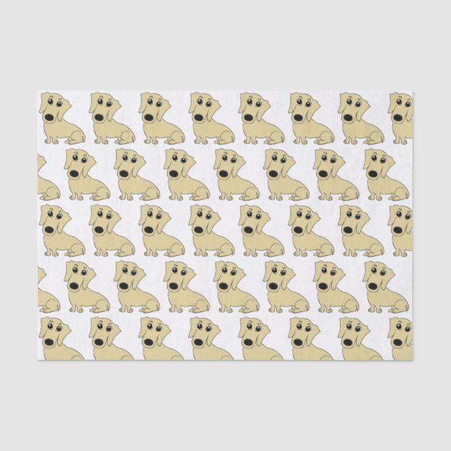 dachshund wheaton cartoon tissue paper (Front)