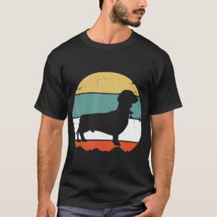 Dachshund Wiener Cute Dog Puppy Owner Retro Vintag T-Shirt