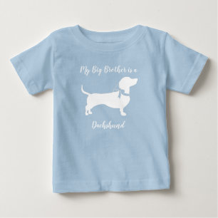 Dachshund Wiener Dog Baby Shower Blue Boy Baby T-Shirt