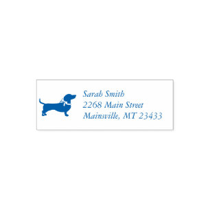 Dachshund Wiener Dog Baby Shower Blue Boy Self-inking Stamp