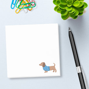 Dachshund Wiener Dog Blue Star Sweater Post-it Notes