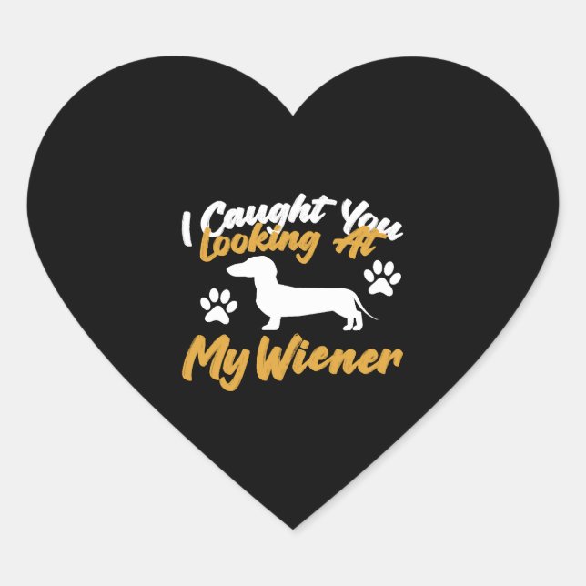 Dachshund Wiener Dog Heart Sticker (Front)